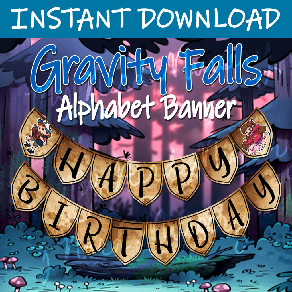 Gravity Falls Party Alphabet Banner • My Nerd Nursery