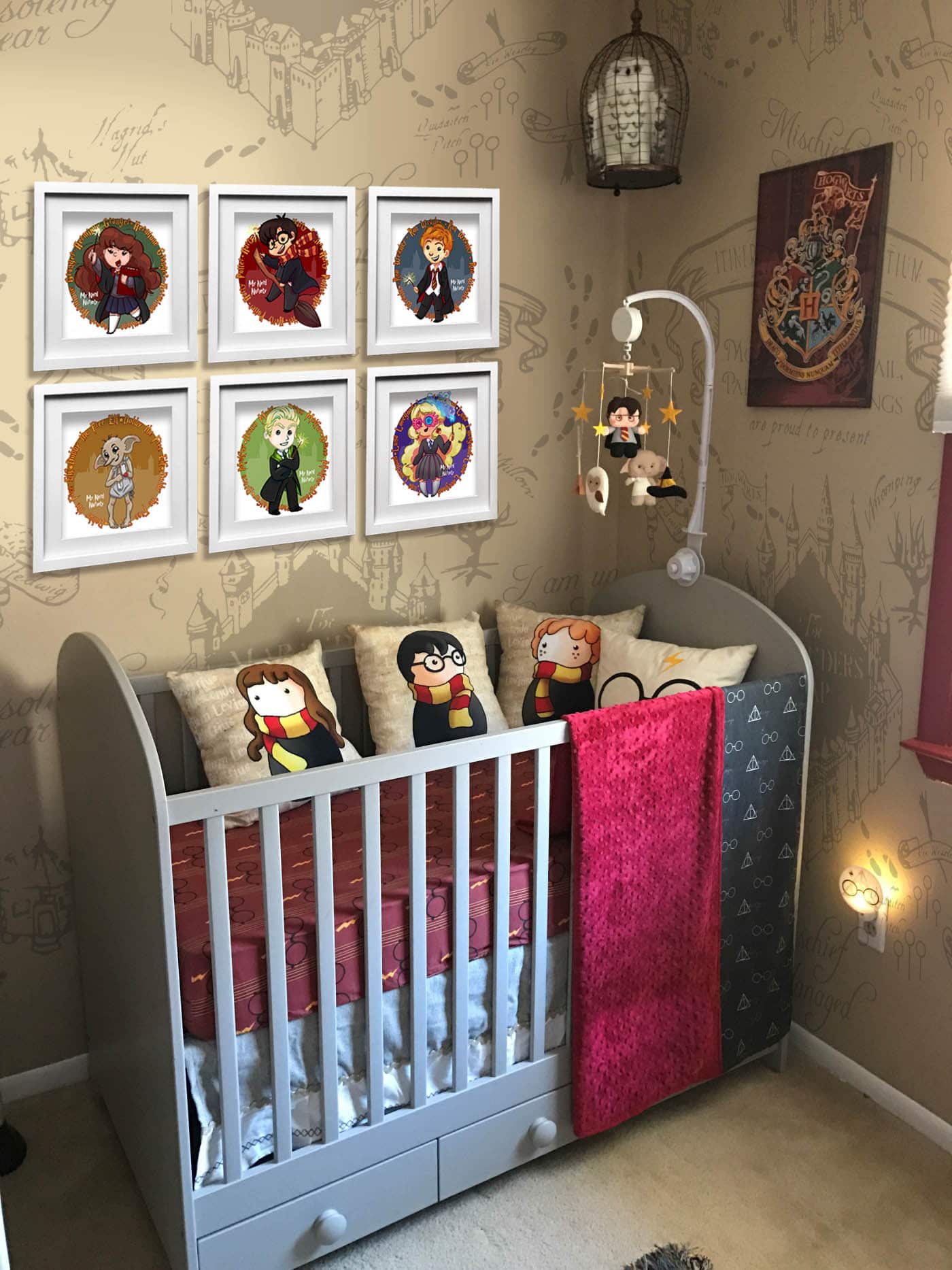 Mono Black & White Harry Potter Kids Child Nursery Prints Playroom Bedroom A4 