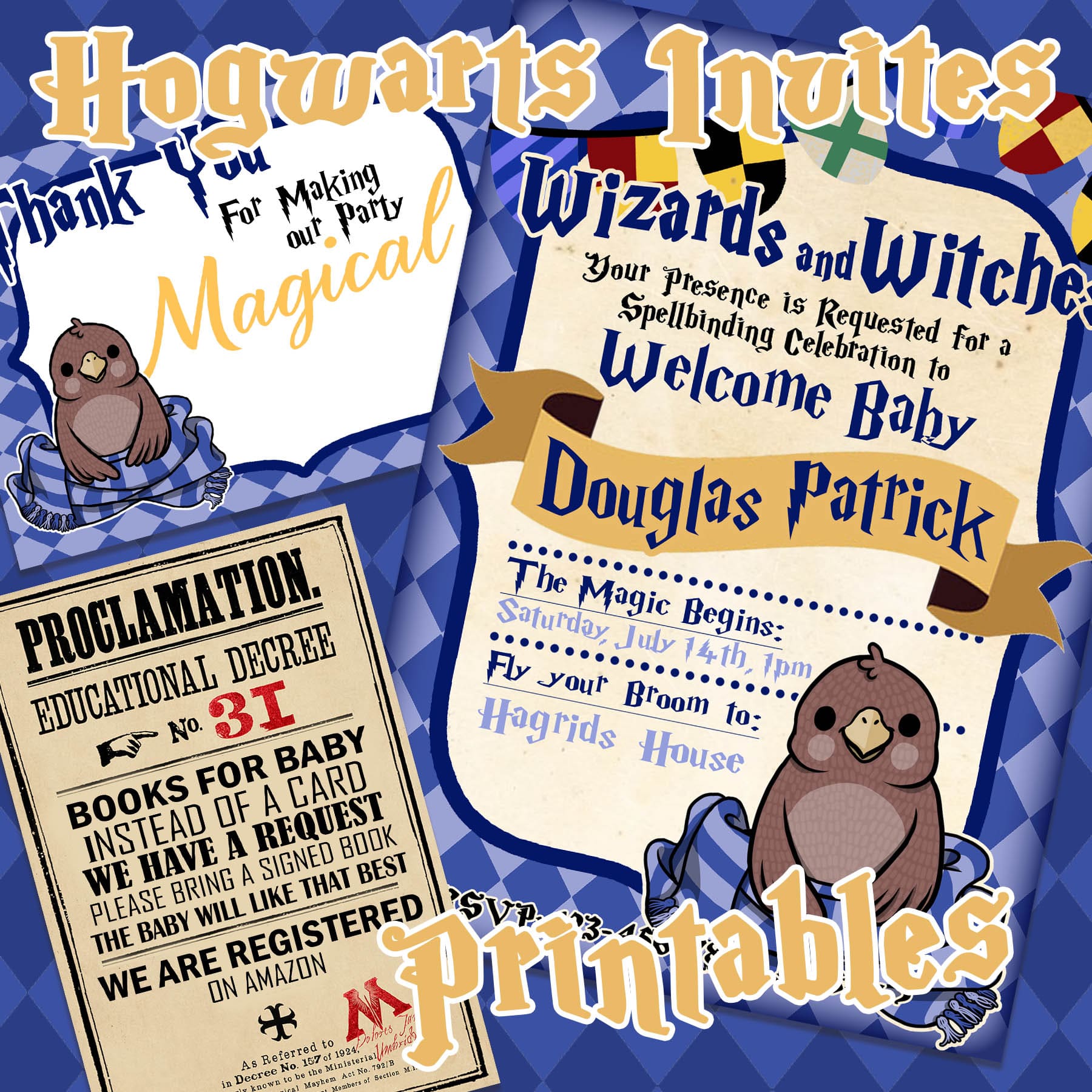 Harry Potter Party Custom Invitation • My Nerd Nursery