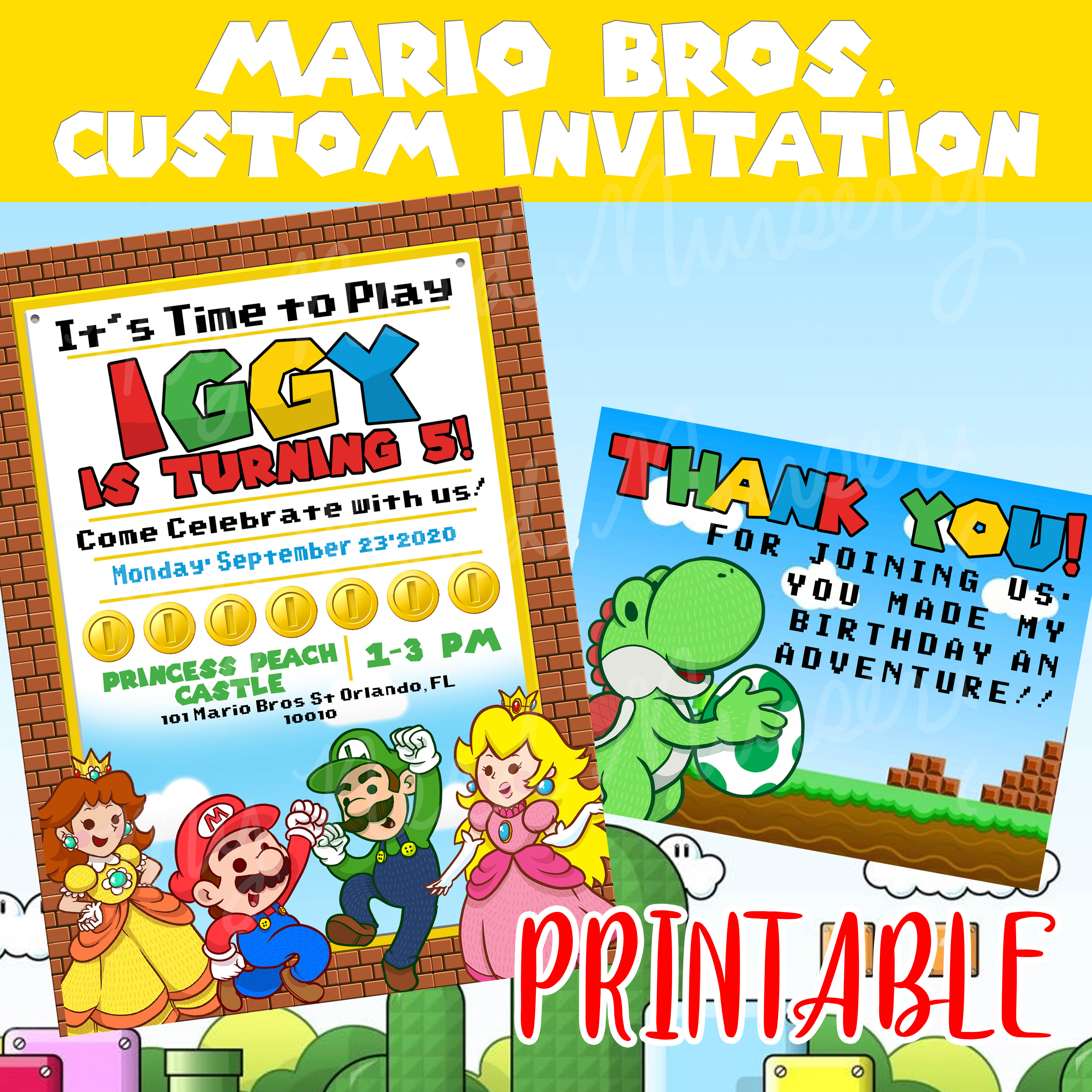 Mario Party- Download printables including invitation